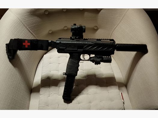 Update! Tippmann Tipx mit MSC Body Kit Markierer .68 mit Zubehör Paintballs CO2 Set Visier Rot Grün Punkt Socom Laser Lampe