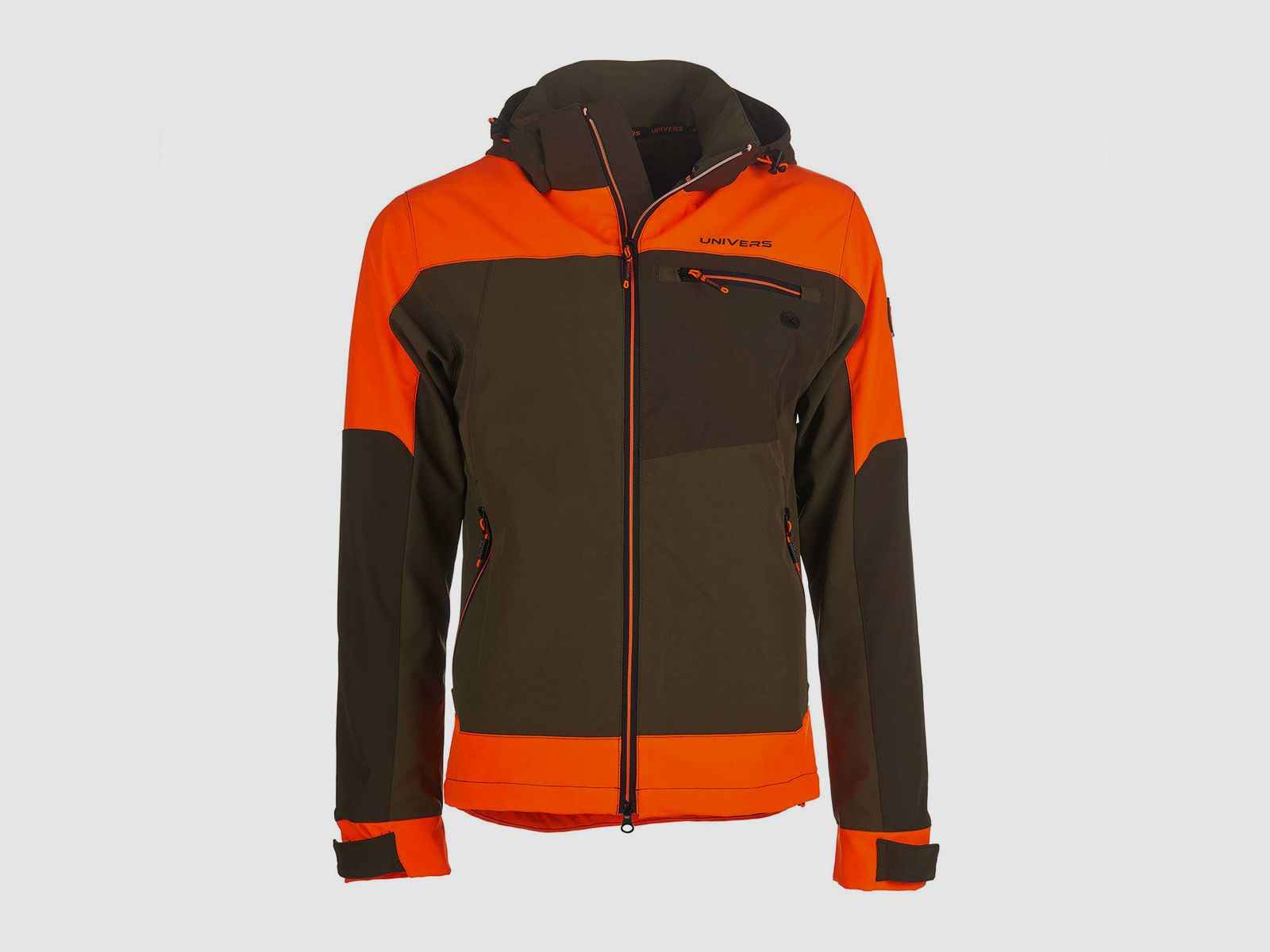 UNIVERS – CHAQUETA DE CAZA SOFTSHELL PREDAZZO U-TEX VERDE/NARANJA, imagen 1 de 5