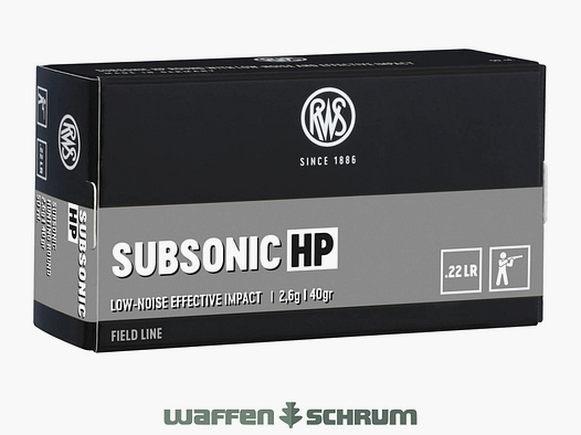 RWS Subsonic HP 2,6g - 40gr .22lr