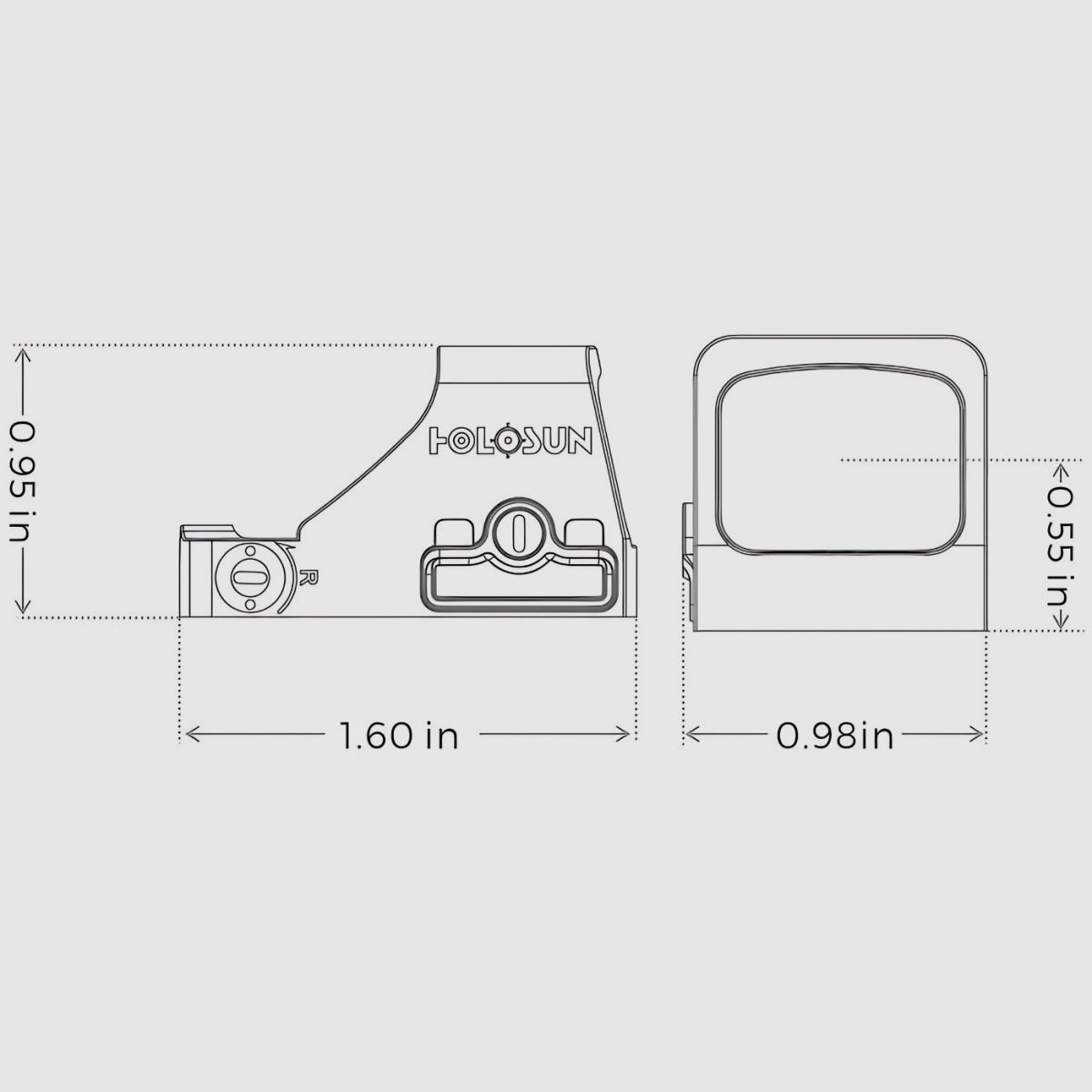 Holosun - Kolimator HS507K X2 Open Reflex Sub-Compact Pistol Sight, zdjęcie 10 z 10