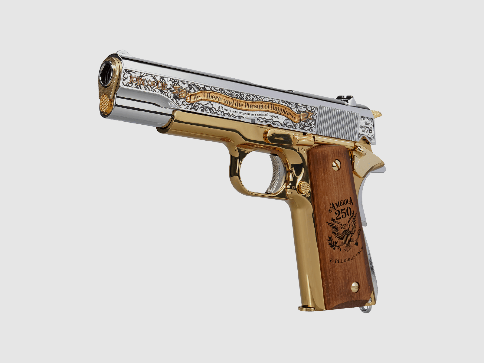 GPM1911 America's 250th Edition Gas Blow Back Pistol – Gold / Silver -F- | G&G, image 7 of 11