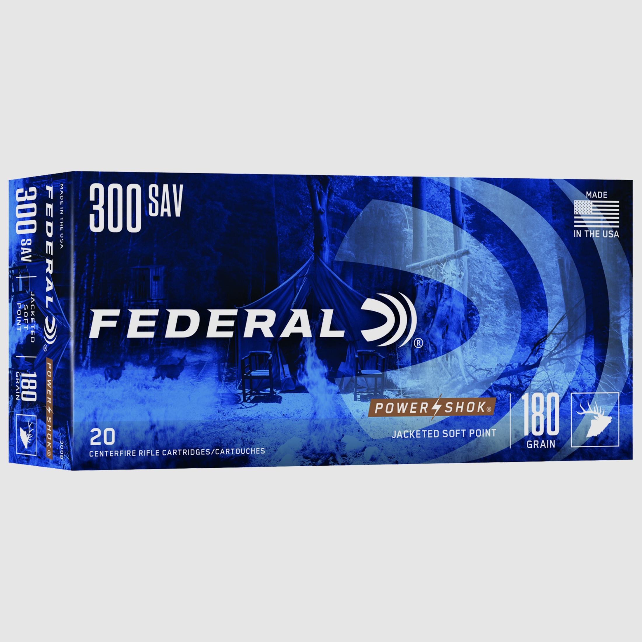 Federal Munición de Rifle .300 Savage 11,7g Jacketed Soft Point Power Shok