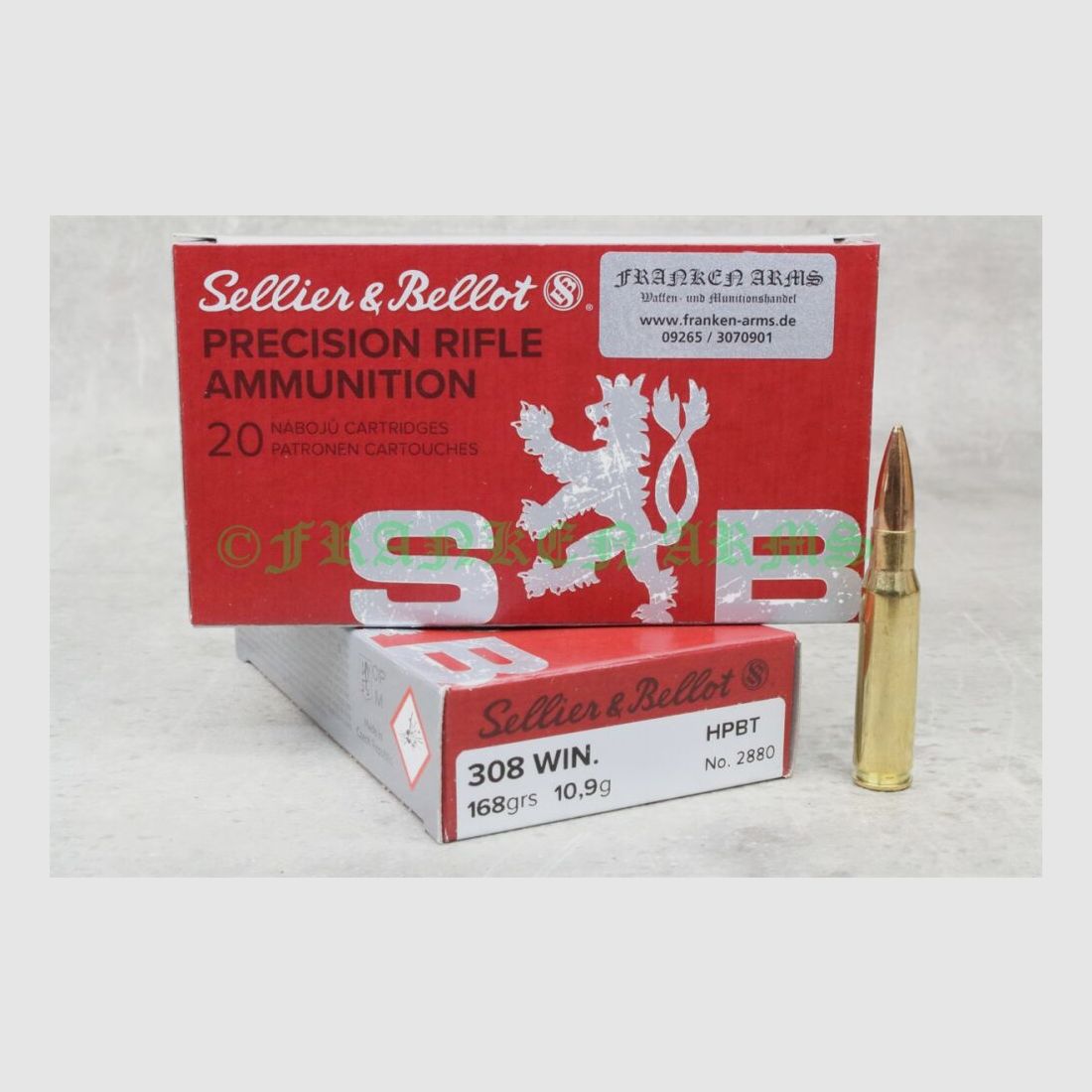 Sellier&Bellot OTM HPBT .308 Win. 168gr. 10,9g 20 stuks staffelprijzen