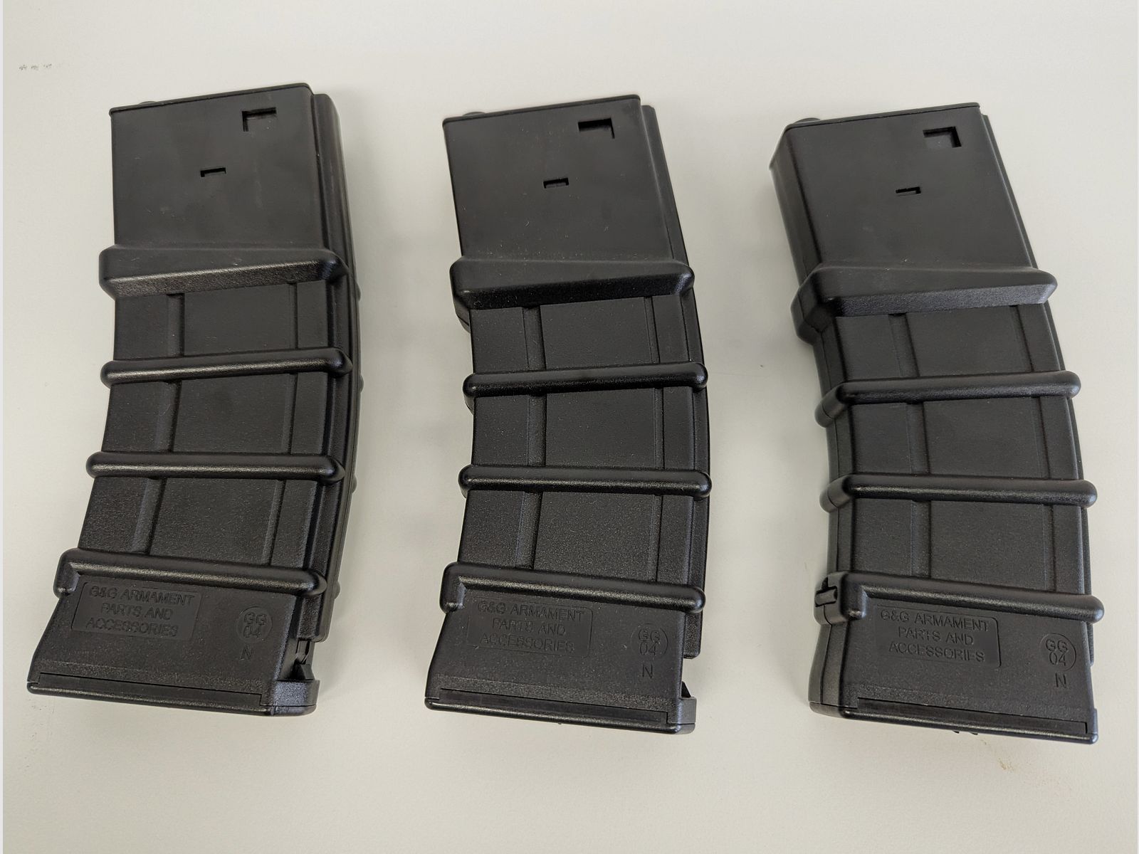3x Airsoft G&G AR15 / M4 / M16 Thermold Magazin Hi-Cap 450 Schuss schwarz