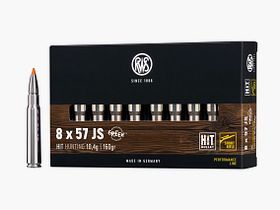 RWS 2408475 cartucce per fucile 8x57 IS HIT Short Rifle 10,4 g160grs. Senza piombo