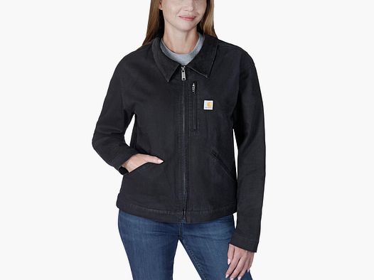 Carhartt Relaxed Fit Canvas Detroit Jacke, Damen, Black, XL