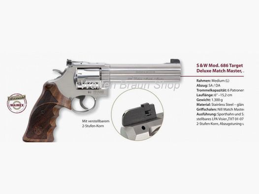Smith & Wesson 686 Deluxe Match Master.357 Mag