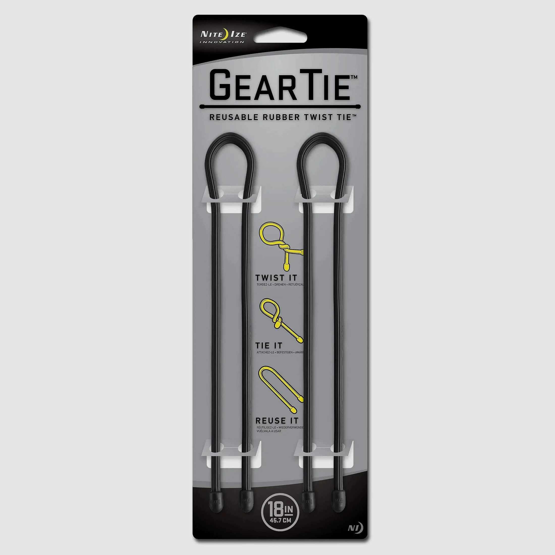 Nite Ize Nite Ize Gear Tie Original rozmiar 18 czarny 2-pak