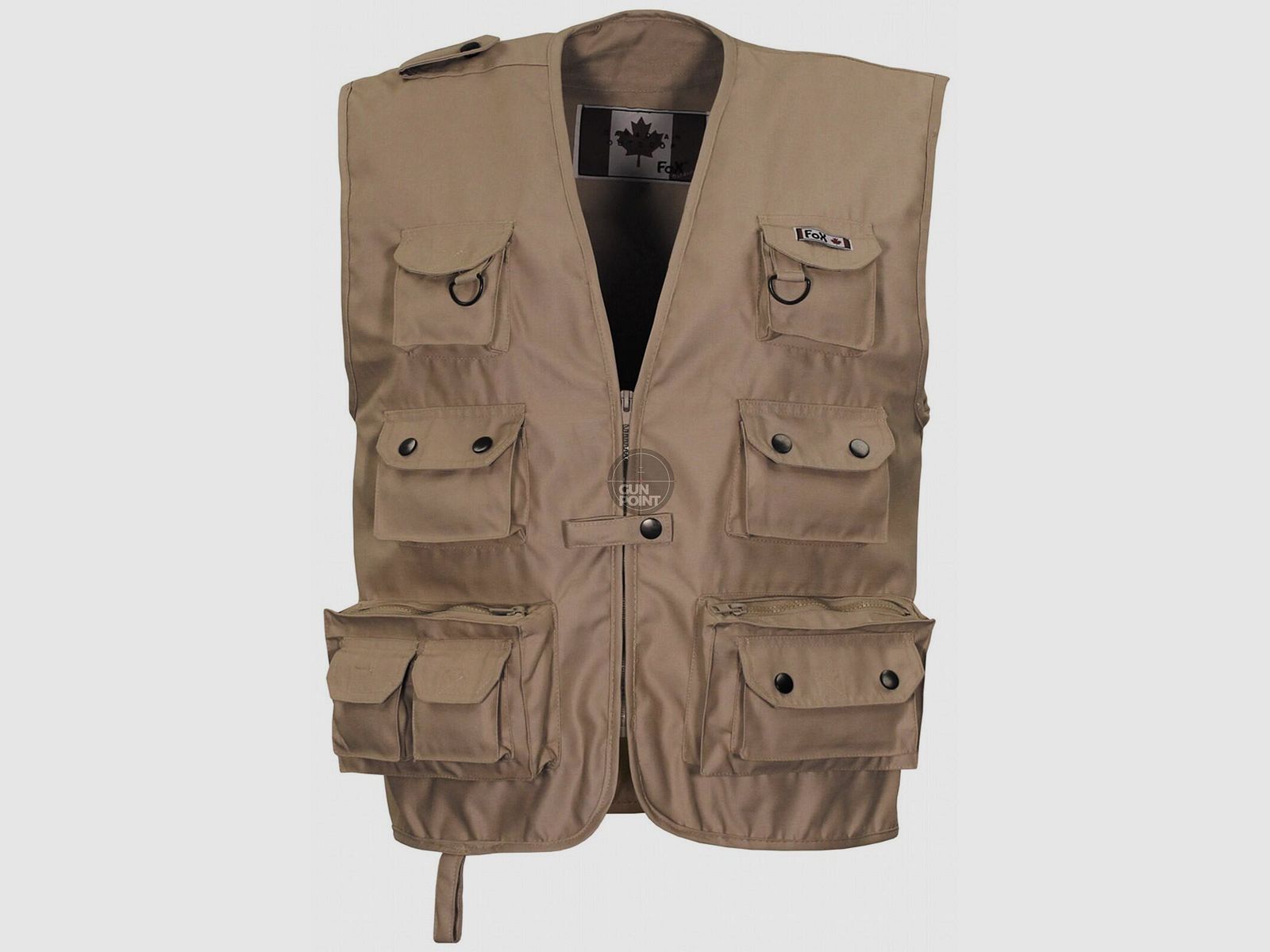 Outdoor Weste, khaki, schwere Ausfhrung - Gre: L