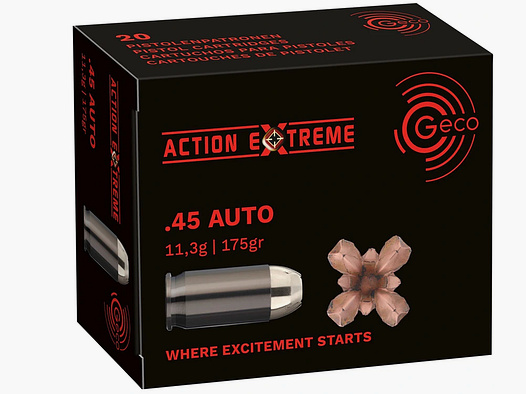 .45 ACP Action Extreme 11.3g/175grs. Geco