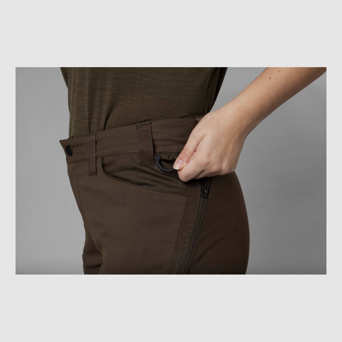 PANTALON RUNA DAMENHOSE SLATE BROWN WILLOW GREEN, Bild 7 von 9