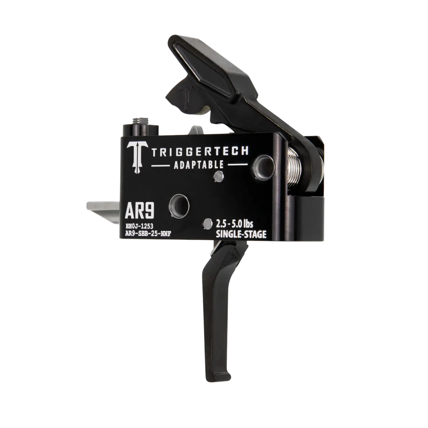 TriggerTech AR‑9 grilletto monostadio regolabile 2.5-5.0 lbs nero diritto, immagine 2 di 4