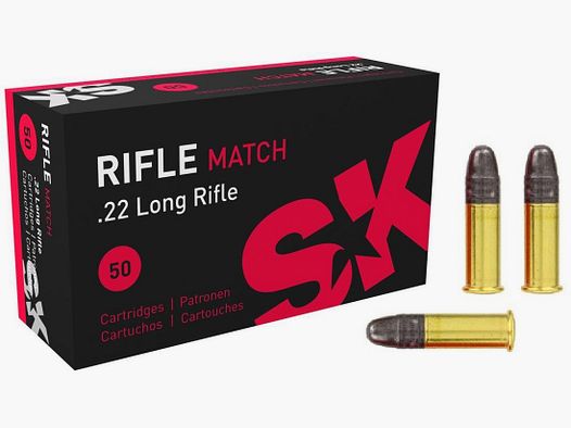 Cartouches SK Rifle Match cal. 22 LR
