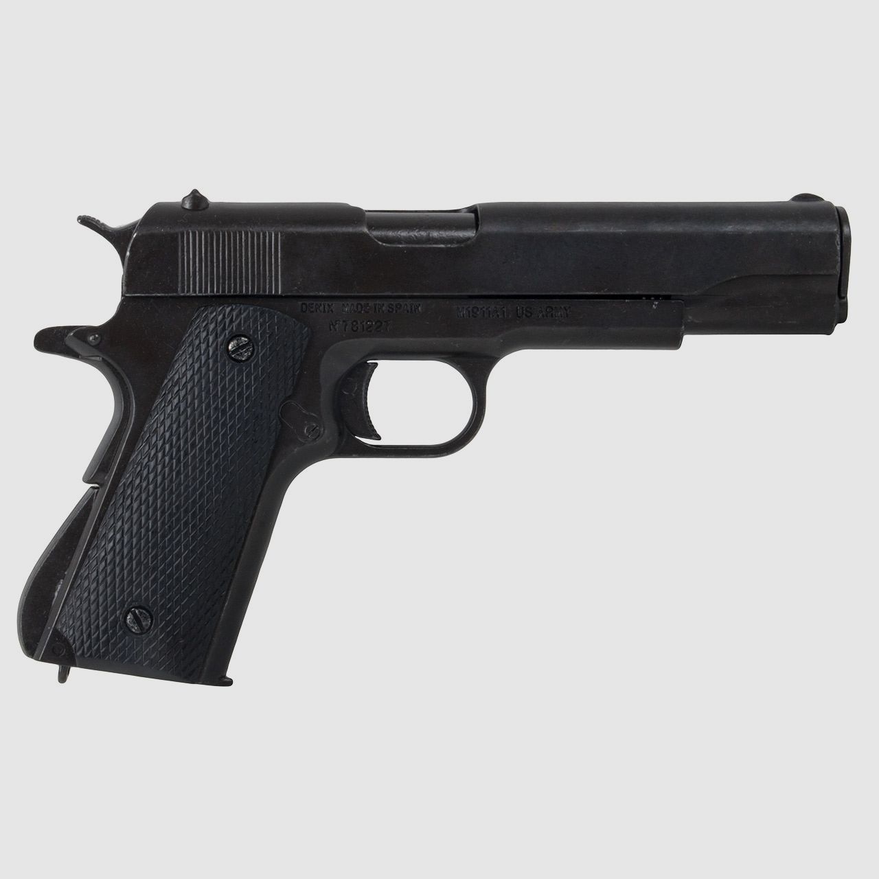 Denix Deko Pistole Colt Government M1911A1 Kaliber .45  Automatik LĂ¤nge 24 cm schwarz