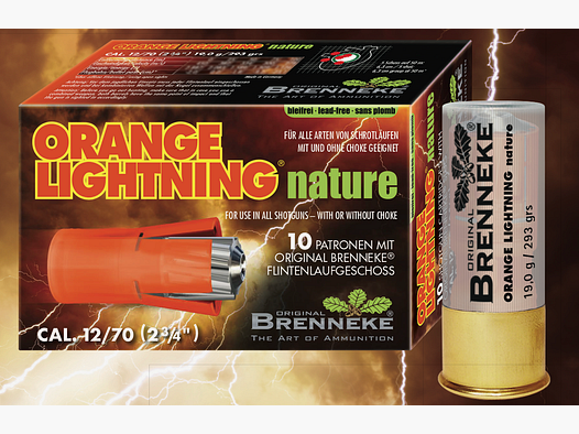 Brenneke 40675000 12/70 Fulmine Arancione Natura 19,0g 293 gr