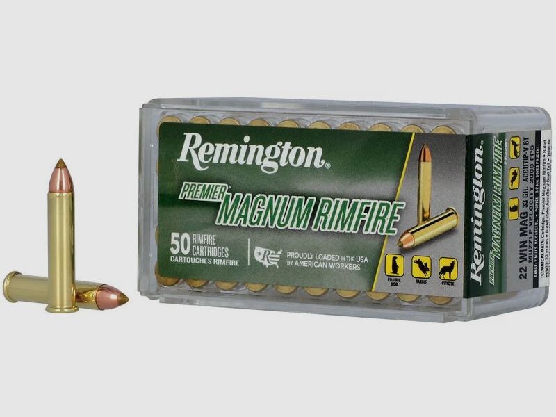 Remington Premier Magnum Rimfire .22 Win. Mag. 50GR Accutip-V 50 cartridges