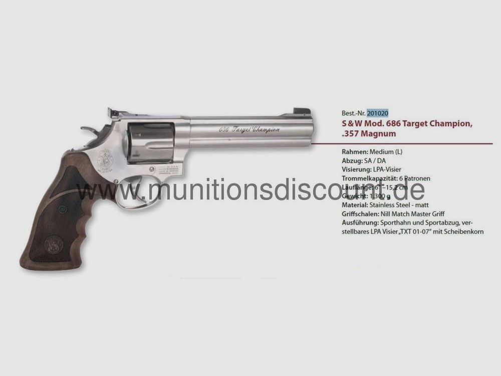 Smith & Wesson 686 Target Champion, image 1 of 3