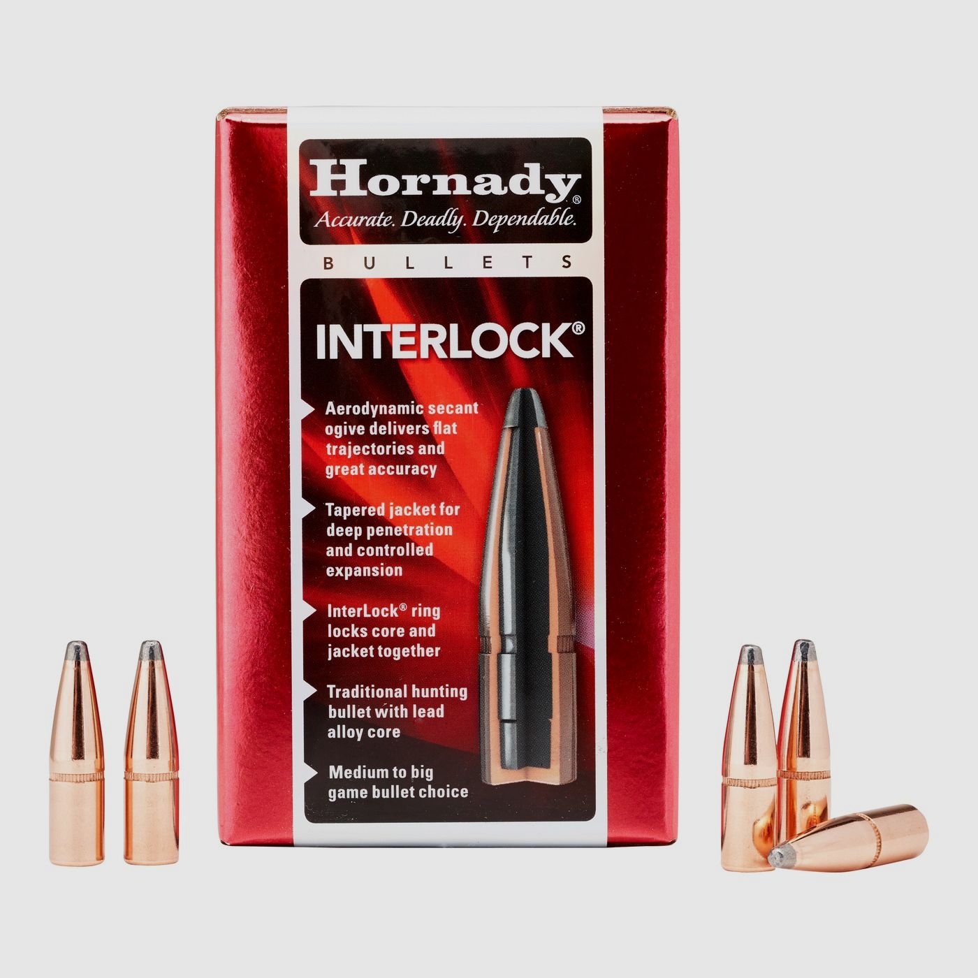 Hornady BULLETS .45/.452 245GR SP INTERLOCK (.450 BUSH- MASTER) – 50 Stk.