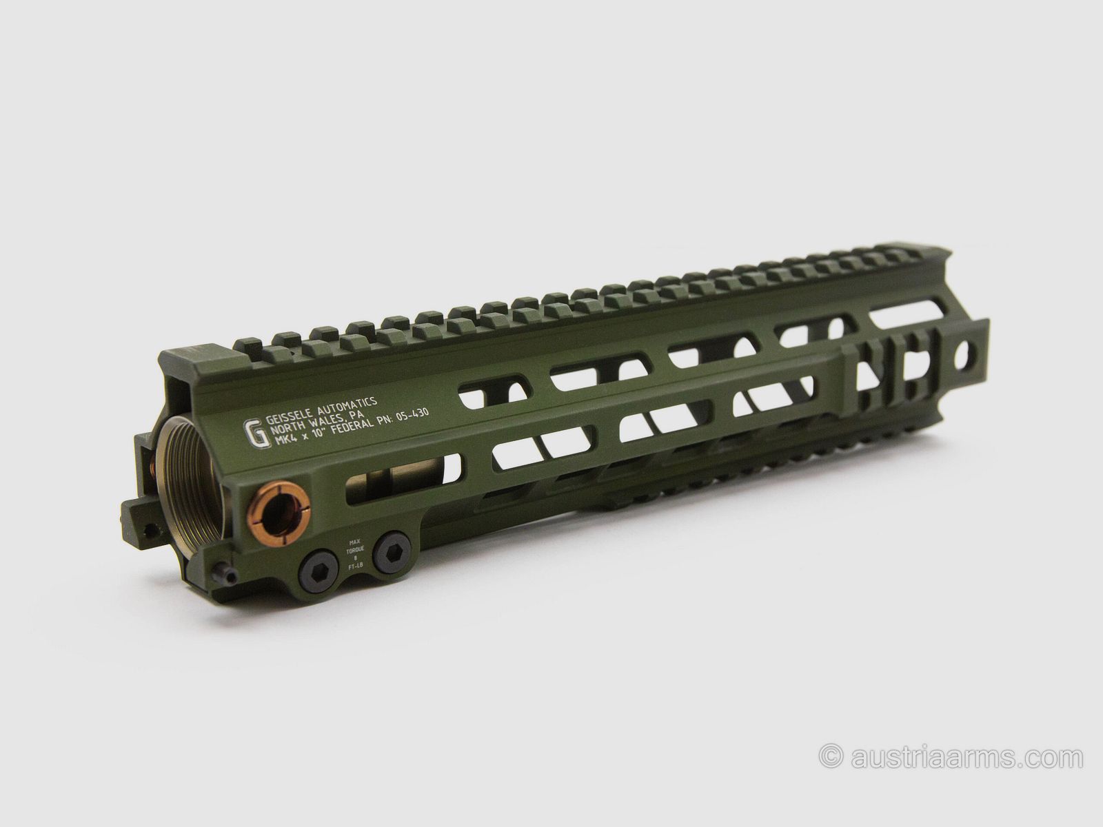 Geissele M-LOK Handschutz MK4 10″, .223 Rem, OD Green, Bild 2 von 4