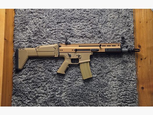 Begadi Mk16  Sport / Scar-L in Tan mit PRO FNS CNC Alu Rotary Hop Up Upgrade