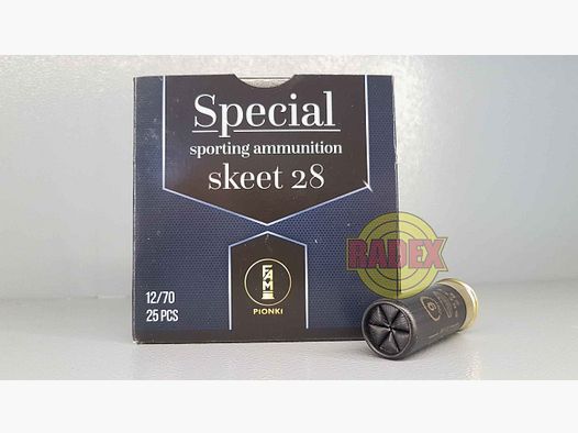 Special Skeet 9-2 mm 28 g Fam Pionki 12/70 gauge shotshell ammunition