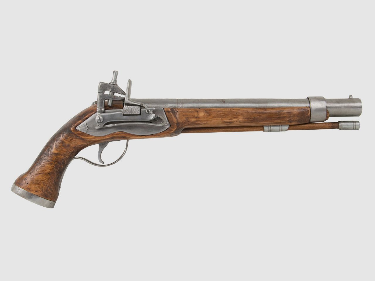 EinzelstĂĽck handgefertigtes Deko Steinschloss Vorderladerpistole LĂ¤nge 51 cm