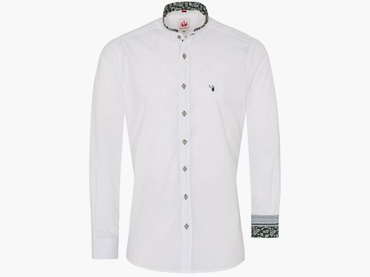 SPIETH & WENSKY Silas Stehkragen Hemd Slim Fit