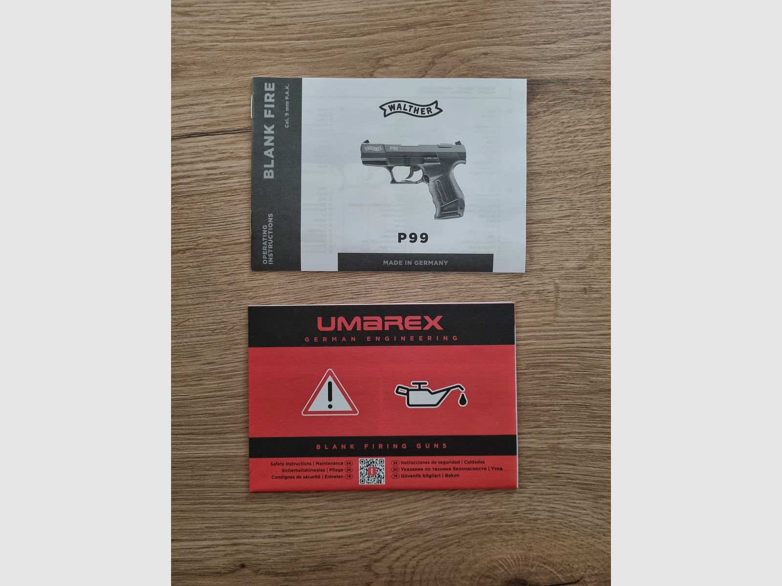 Walther P99 cal. 9 mm P.A.K. (blank-firing weapon)