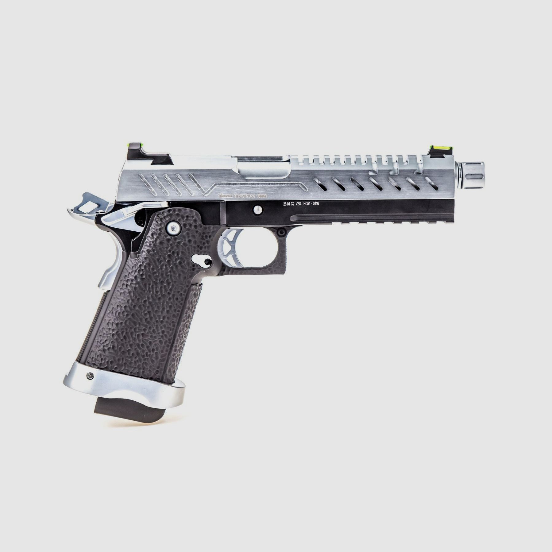 GBB GAZ REPLIKAT HI-CAPA 5.1 SCHWARZ / CHROM 1,0J, Bild 4 von 4