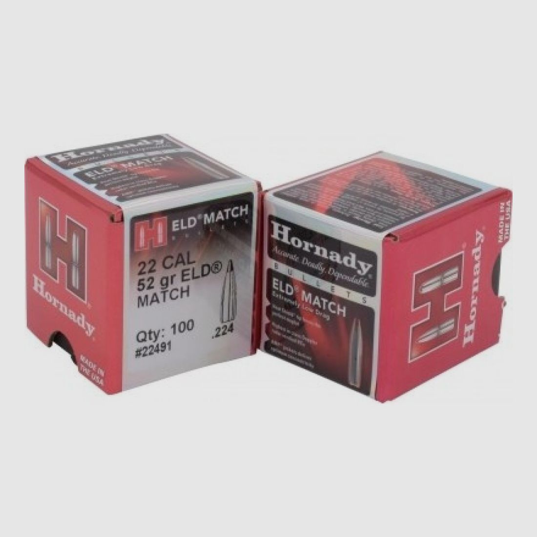 .224 Proiettili Hornady ELD 52 gr VE100