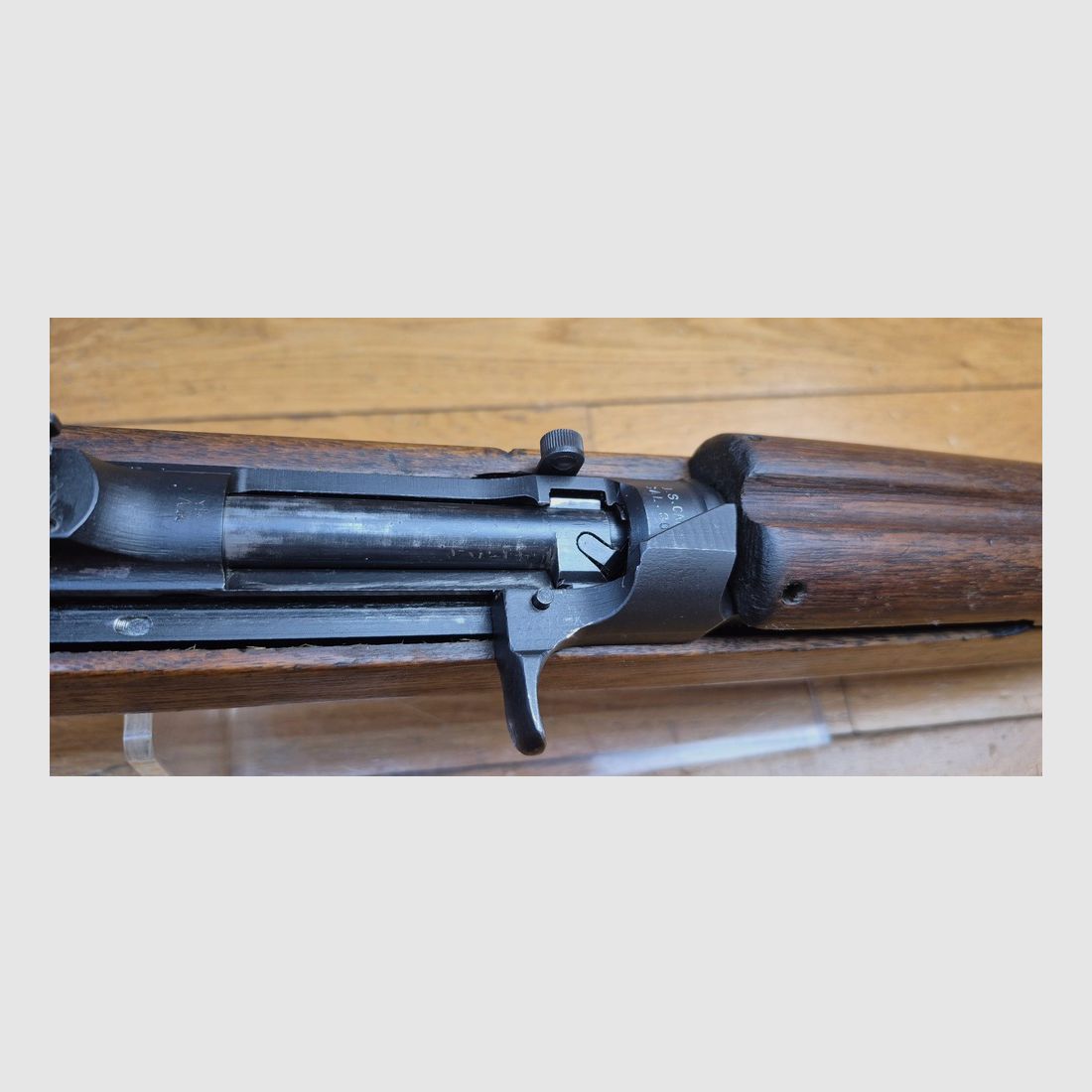 Rifle USM2 muy raro – La versión automática (select-fire) del USM1 – Fabricación INLAND de 1945 – Calibre original .30 M1 (7,62×33) – Arma tipo T4/M2 no derivada de una USM1 transformada – Excelente estado – TBE++ – Material de guerra categoría A2 – SOLO EXPORTACIÓN, imagen 24 de 41