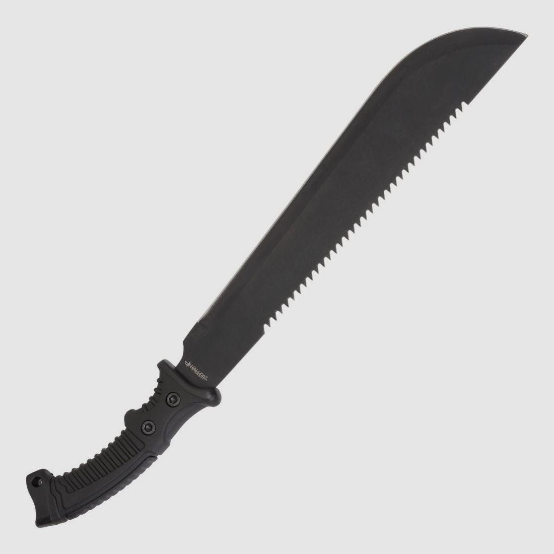 Machete with rubberized handle