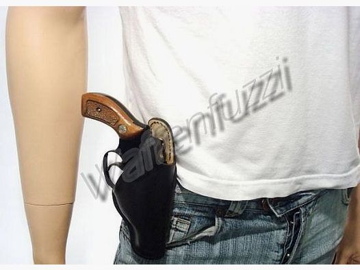 Leather belt holster for 2" revolver