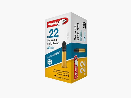 Aguila Subsonic .22 LR 40GR LRN 50 cartouches