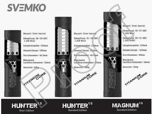 Svemko Schalldämpfer f. EWB-Waffen Magnum (.30/7,62mm) M15x1 - Over-Barrel