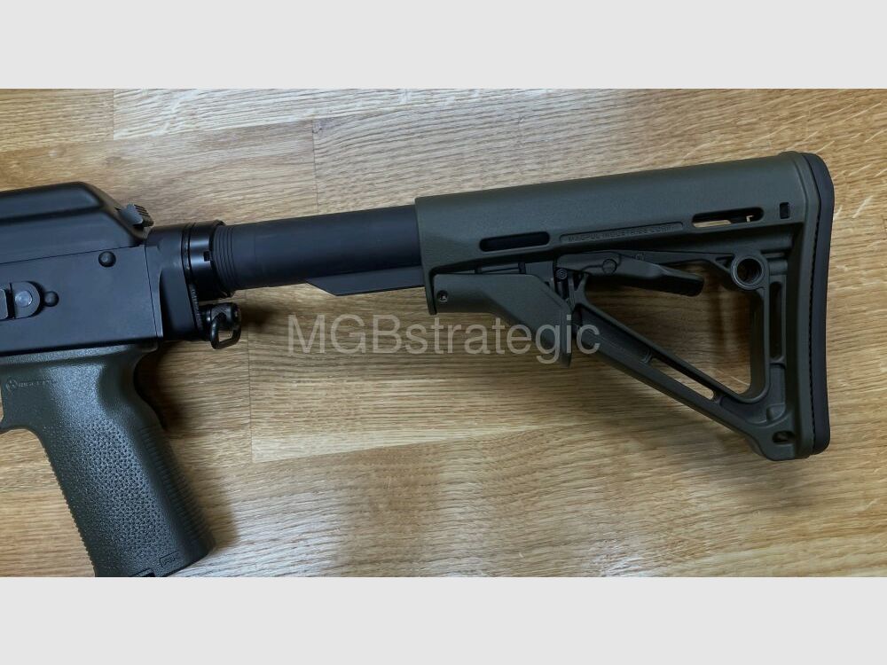 sportlich zugelassen! WBP Jack Sport - halbautom. Büchse 7,62x39 OD Green mit Schubschaft! - System AKM AK47 AK74 // Anbauteile grün