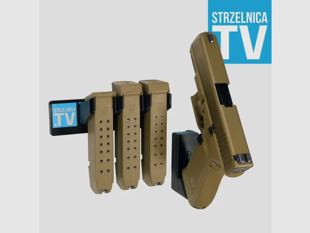 Szafa Kwiatka Pistol holder for GLOCK and 3 magazines (Glock 17/19 X/34/45) - HoldmyMag magnetic holder, image 3 of 3