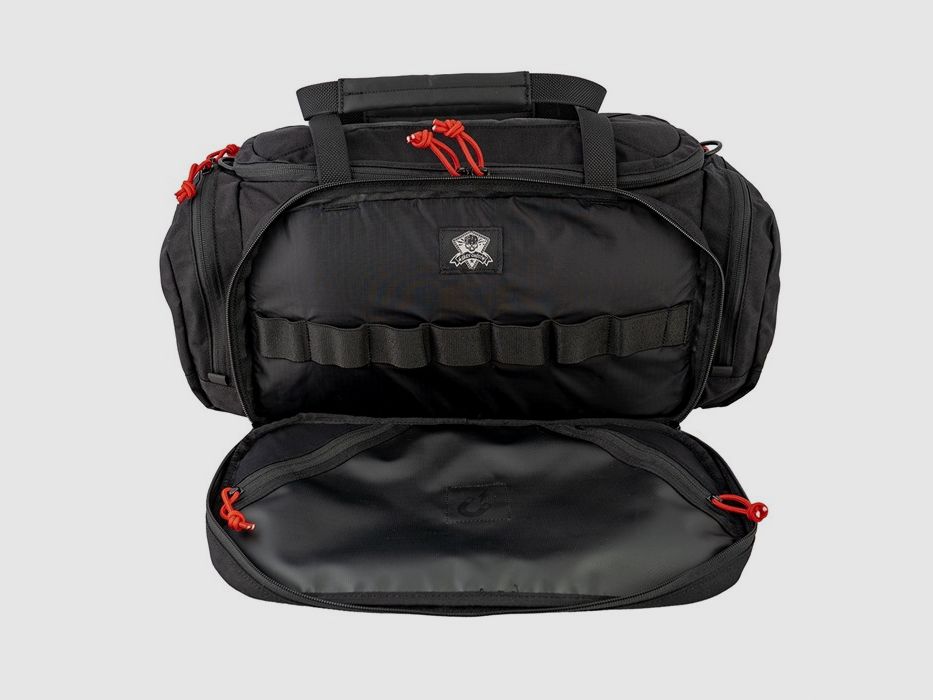 GREY GHOST GEAR borsa da tiro nera con tiranti rossi, immagine 3 di 7