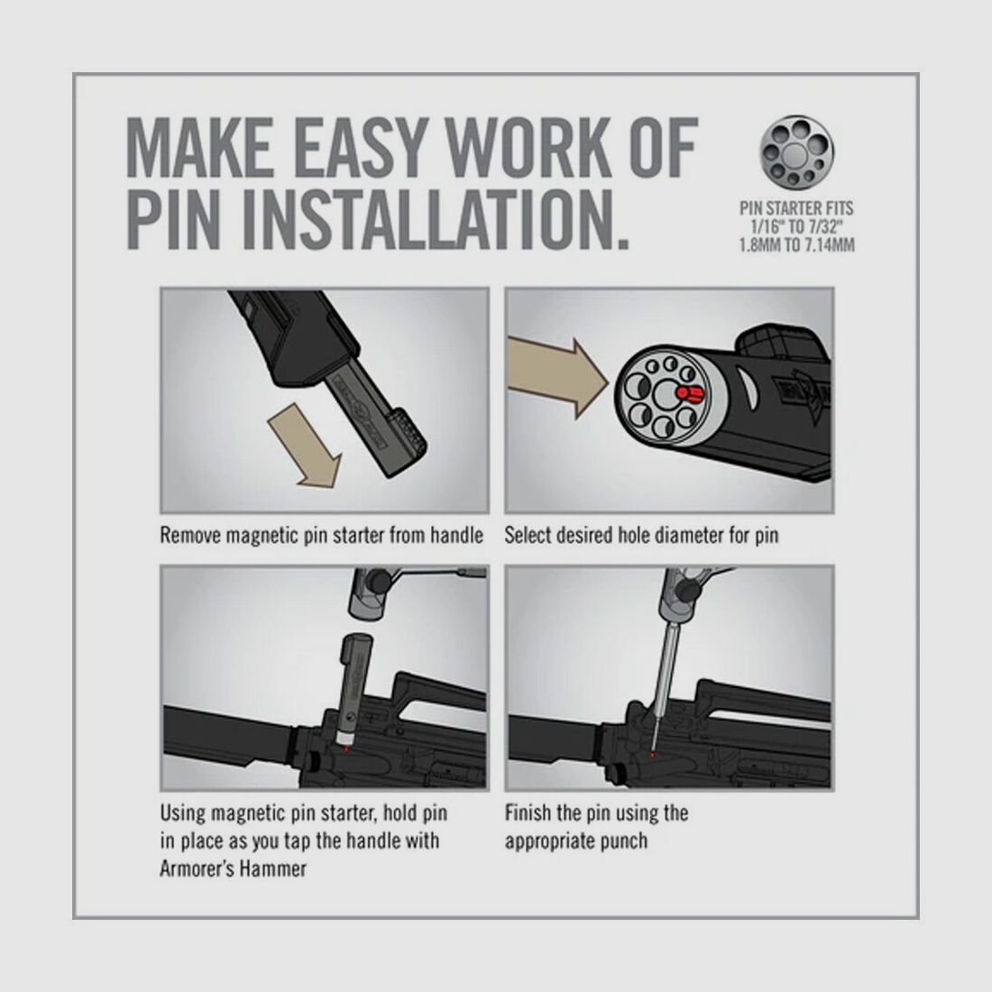 Real Avid Armorer’s Master Hammer and Accu-Punch Std. Pin Punch Set