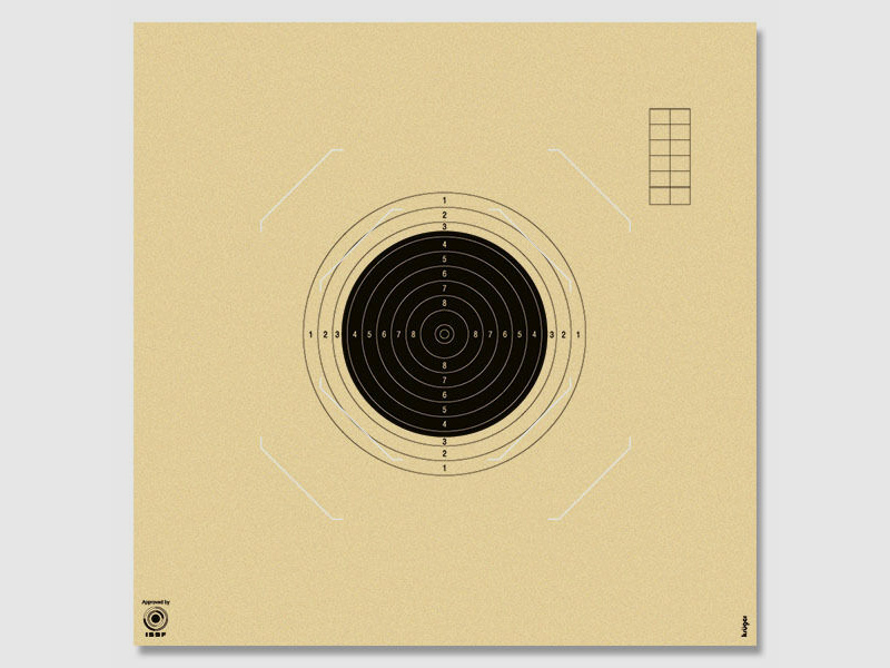 Krüger KK-Gewehr Trägerscheibe 50m 34x34 mit Einsteckschlitzen