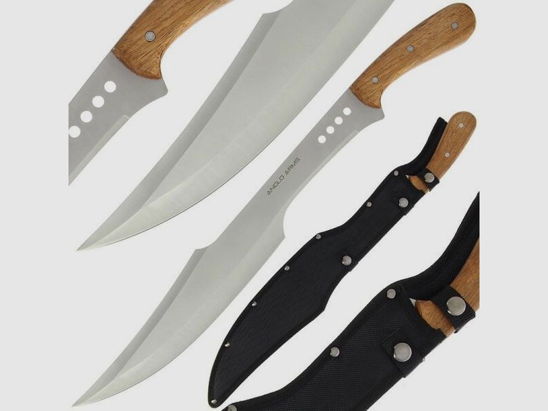Zombie und Jäger Machete mit Holz Scheide , Holzgriff