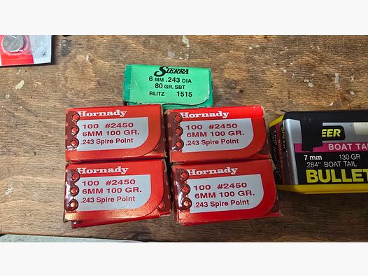 Hornady .243 cartridges 400-500 plus addition 7mm