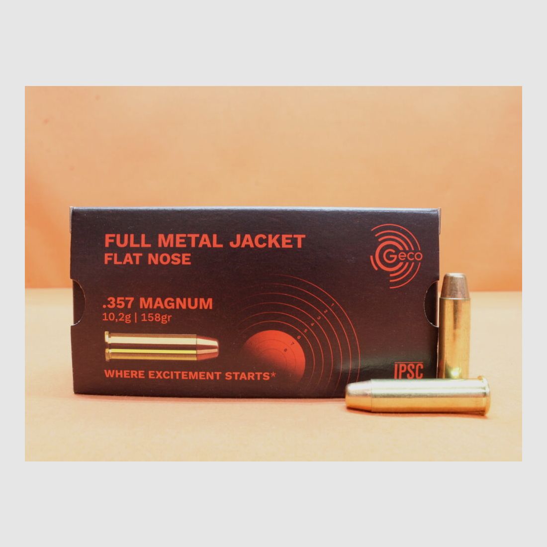 GECO cartridge .357Magnum GECO 158grs FMJ-FL (2317720) box of 50 cartridges/ 10.2g full metal jacket