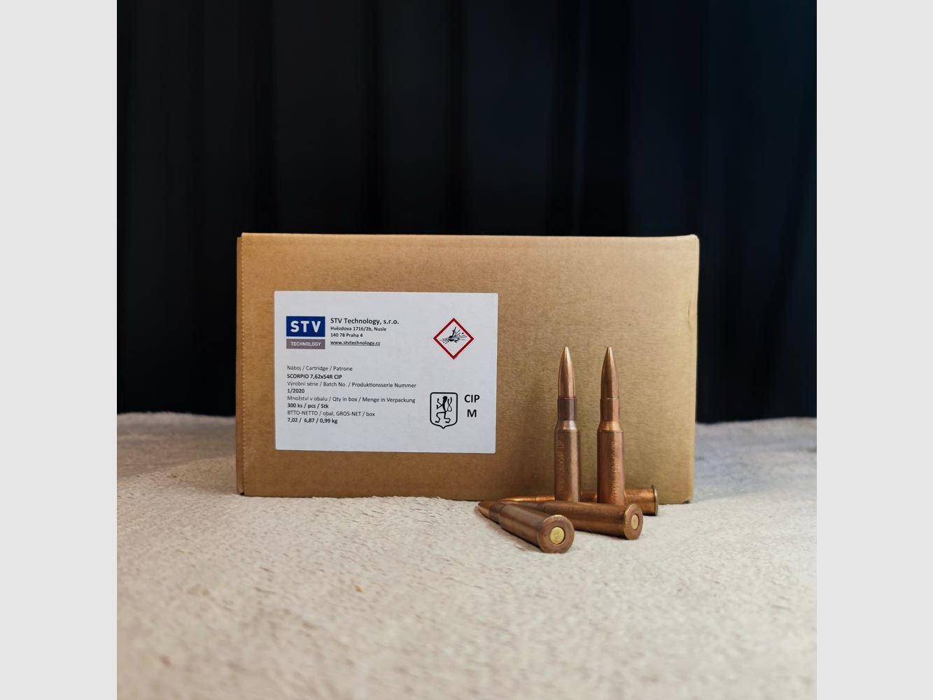 STV-Scorpio 7,62x54R 300 cartouches
