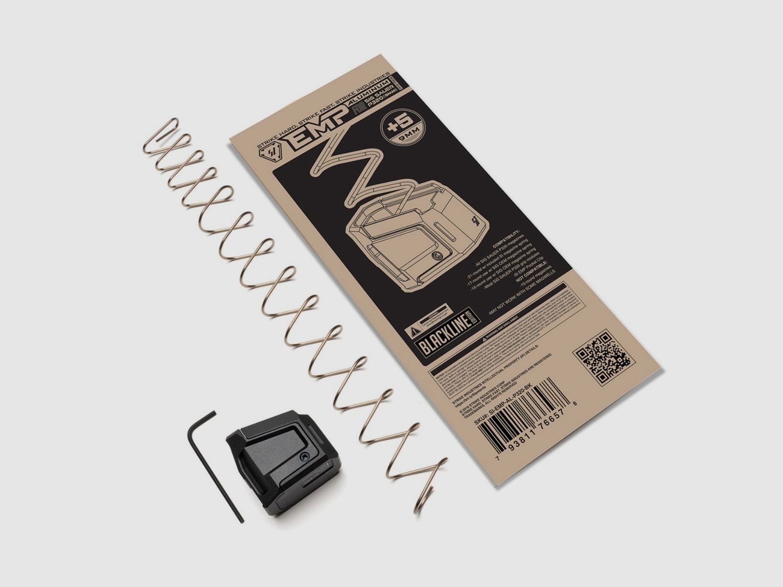 Strike Industries - Stopka magazynka +5 do Sig Sauer P320 - Aluminiowa - SI-EMP-AL-P320-BK, zdjęcie 11 z 11