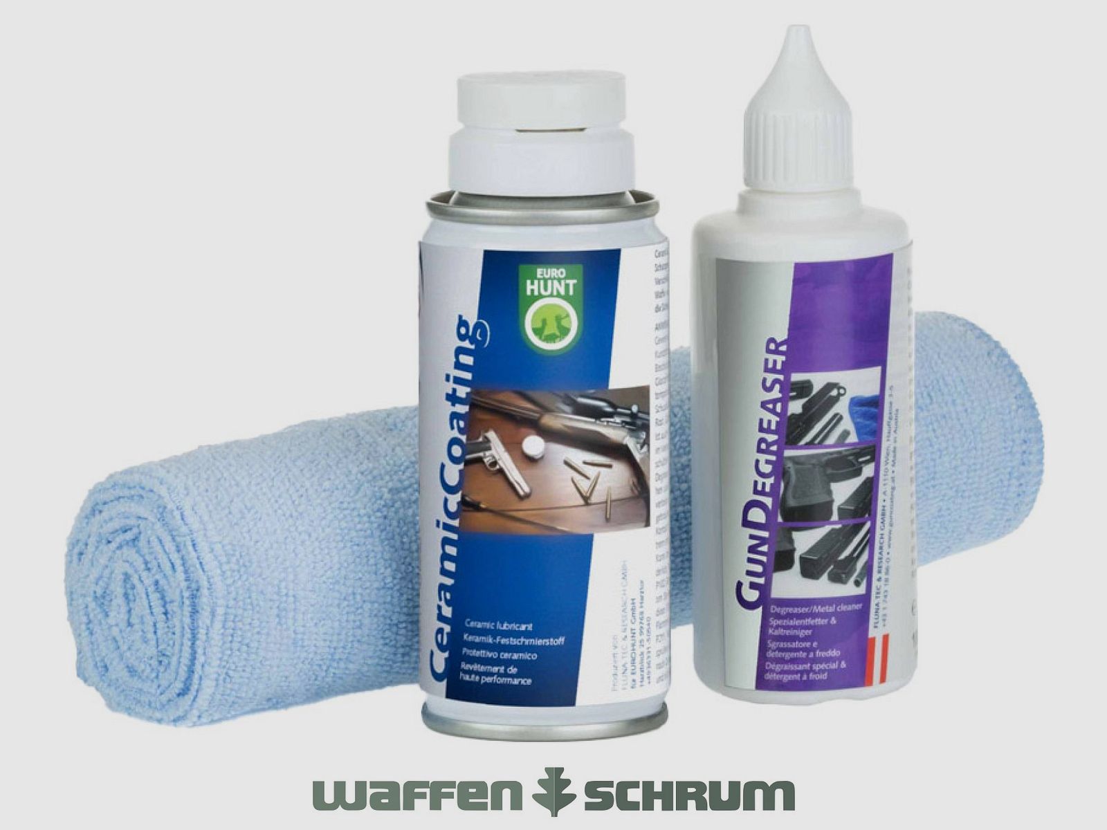 Eurohunt Waffenpflegeset Cearmic Coating 100ml / Spezialentfetter 100ml