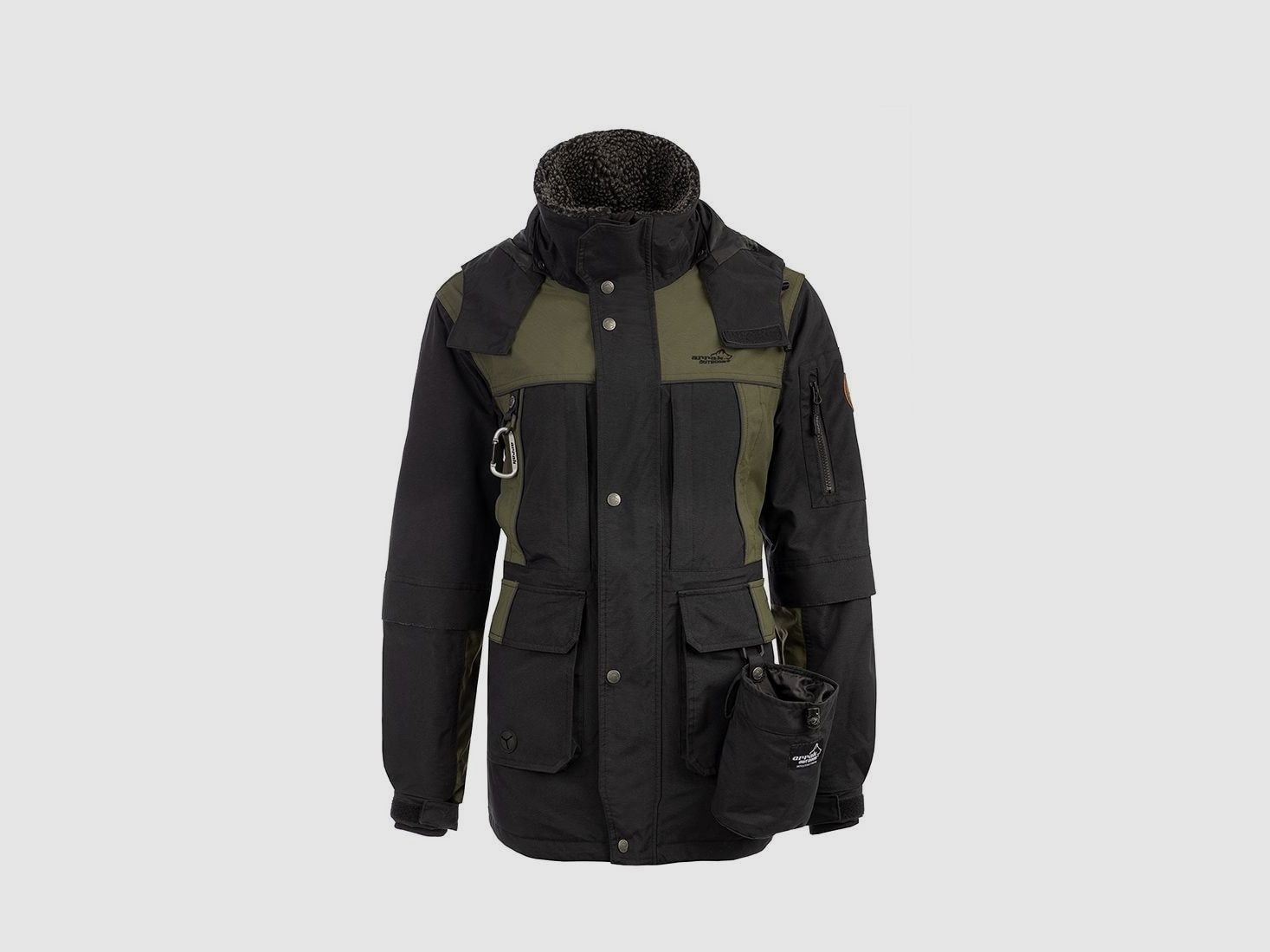 Arrak Outdoor Original Jacket Women Black/Olive 2XS