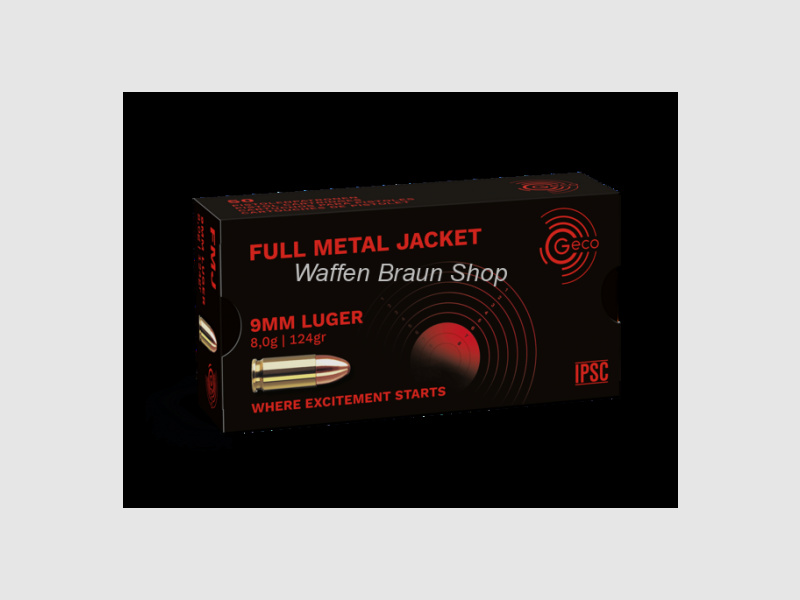 GECO PATR 9MM LUGER VM 124 grain 50 Stück