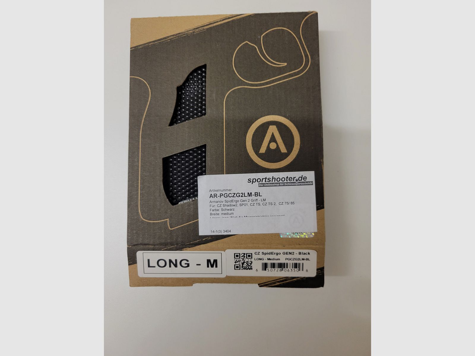 Grips Armanov SpidErgo Gen 2 for CZ Shadow 2 etc. (black, medium, long)