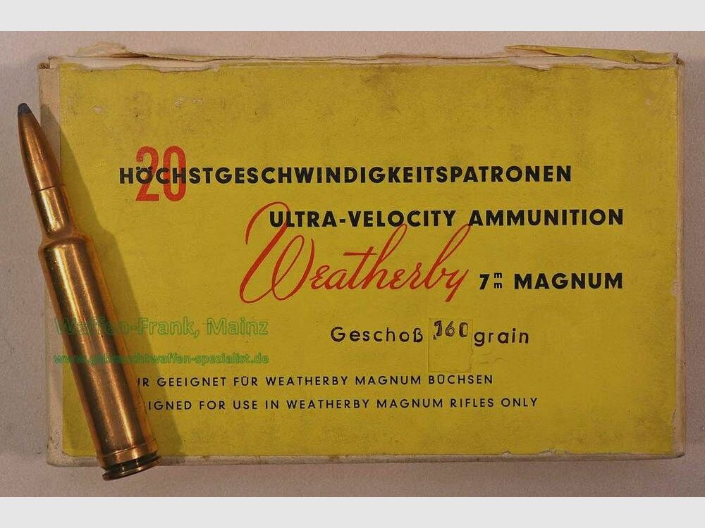 Weatherby - USA geweerpatronen 7 mm Weatherby Magnum